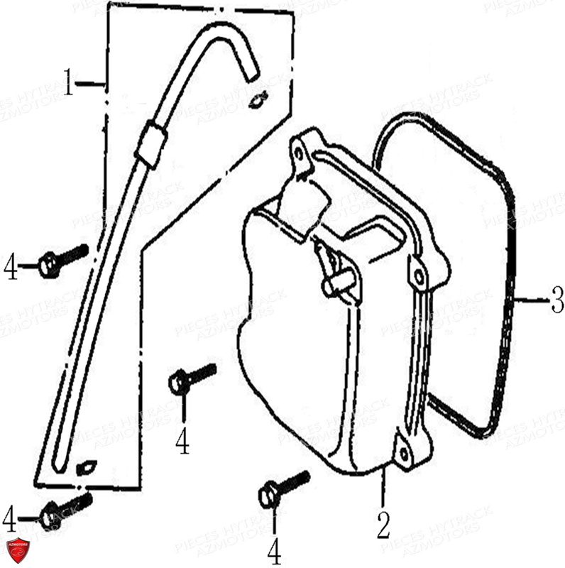 Cache Culbuteurs Modele A Partir De 2020 HYTRACK Pieces Origine Quad HY150 - 150S - 150SX