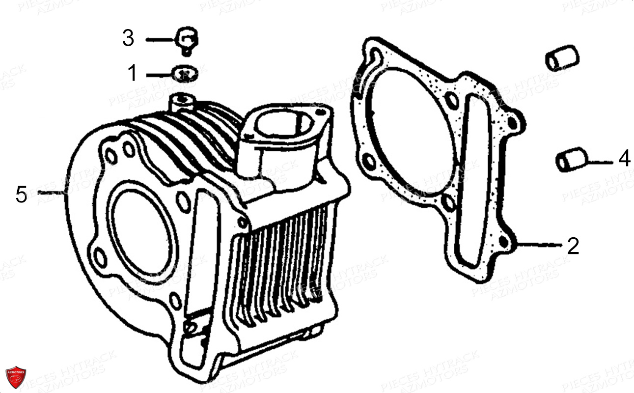 Cylindre Modele 2019 Et Avant HYTRACK Pieces Origine Quad HY150 - 150S - 150SX