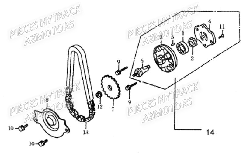 POMPE A HUILE AZMOTORS HY150S SX