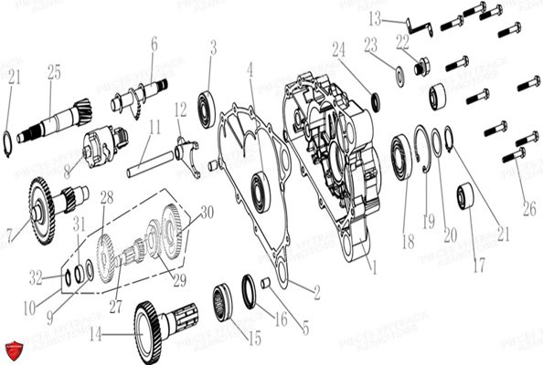 BOITE_DE_VITESSES HYTRACK Pieces Origine Quad HY170 ST