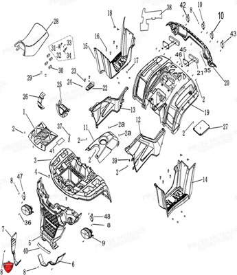 Carrosserie Decoration HYTRACK Pieces Origine Quad HY170_ST