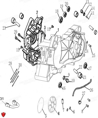 Carters Moteur HYTRACK Pieces Origine Quad HY170_ST