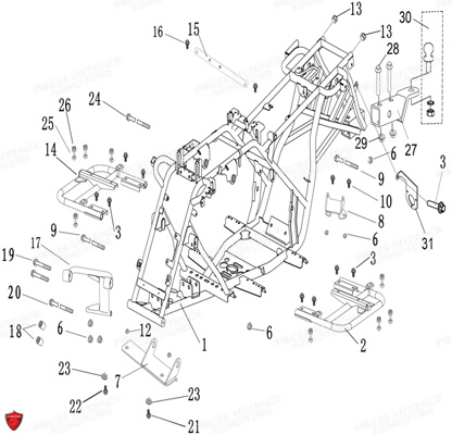 Chassis HYTRACK Pieces Origine Quad HY170_ST