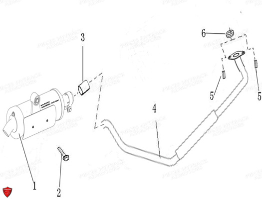 Echappement HYTRACK Pieces Origine Quad HY170_ST