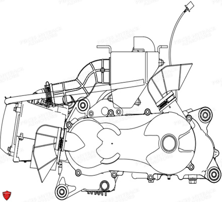 Ensemble Moteur HYTRACK Pieces Origine Quad HY170_ST