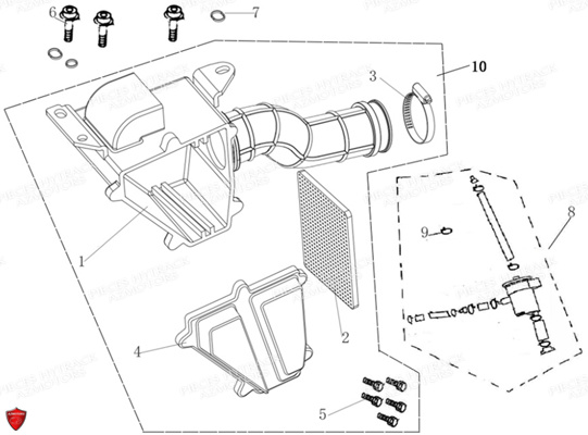 Filtre A Air HYTRACK Pieces Origine Quad HY170_ST