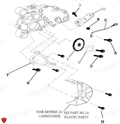 Mecanisme Marche Arriere HYTRACK Pieces Origine Quad HY170_ST