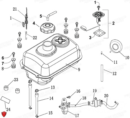 RESERVOIR_CARBURANT HYTRACK Pieces Origine Quad HY170 ST