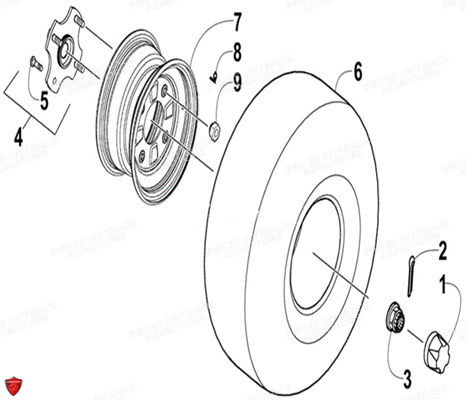 Roues Arriere HYTRACK Pieces Origine Quad HY170_ST