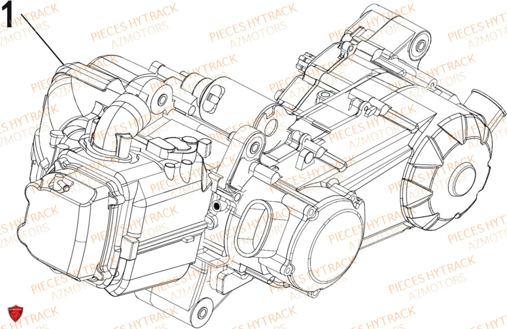 Ensemble Moteur Support Moteur HYTRACK Pièces Quad HY200X