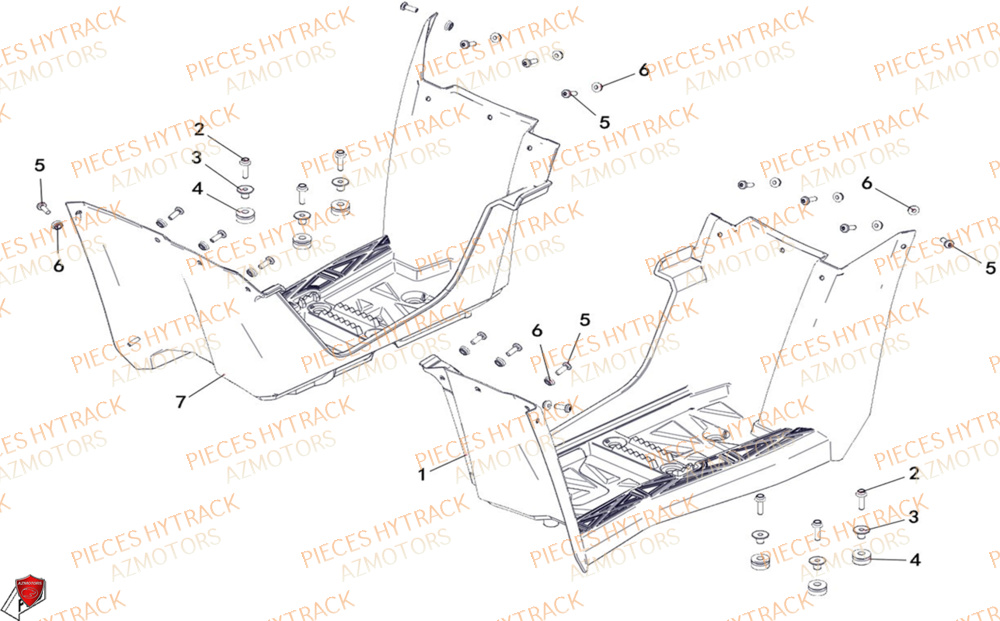 Marche Pied HYTRACK Pièces Quad HY200X