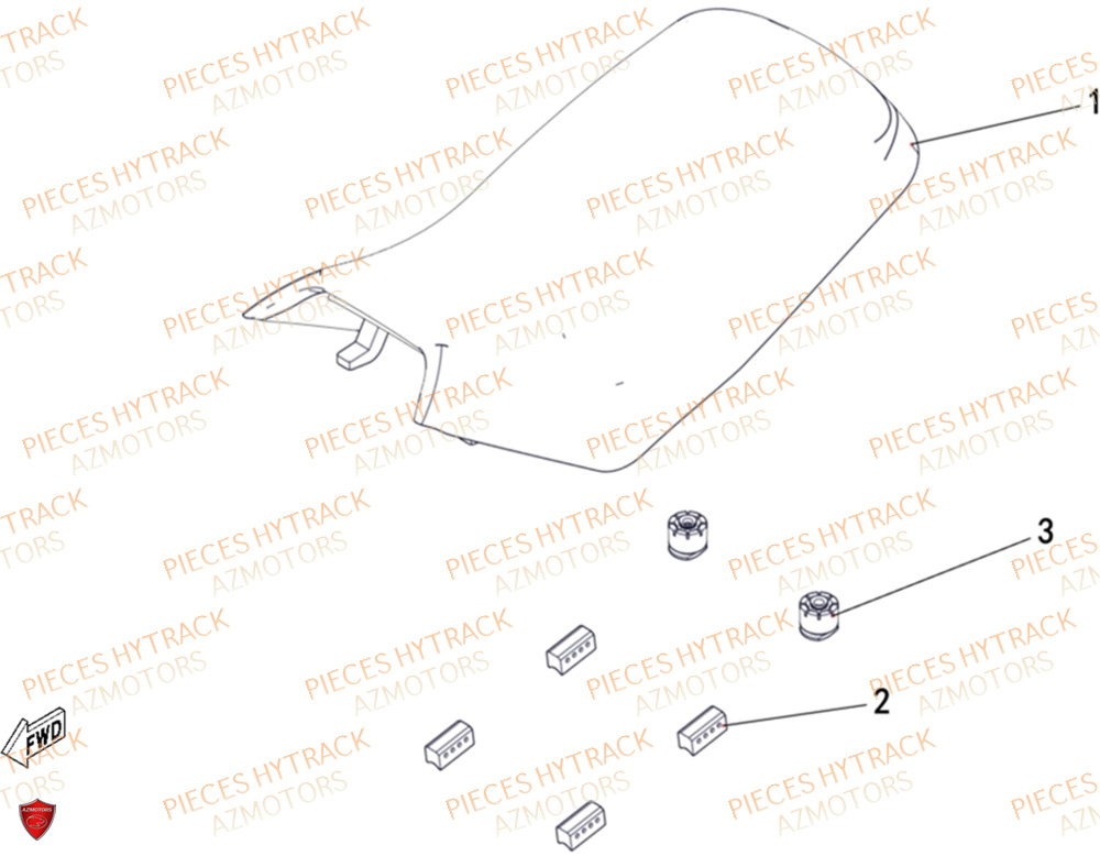 Sieges HYTRACK Pièces Quad HY200X
