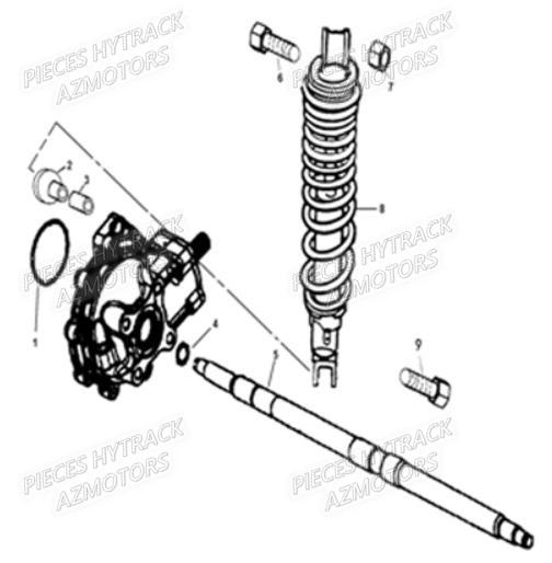 Amortisseur Arriere HYTRACK Pièces Quad HY210