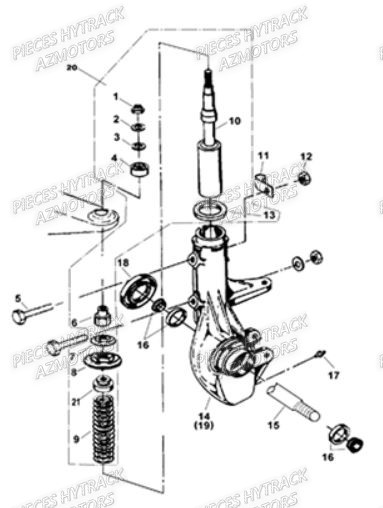 AMORTISSEUR AVANT AZMOTORS HY210