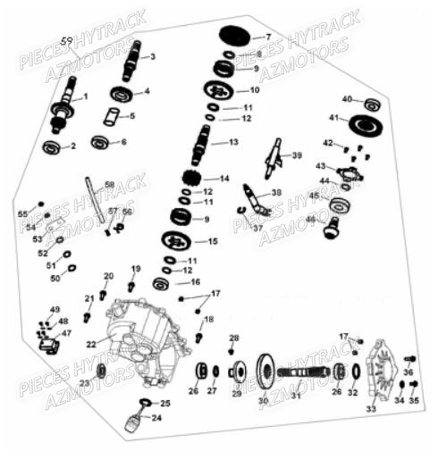 BOITE_DE_VITESSES HYTRACK Pièces Quad HY210