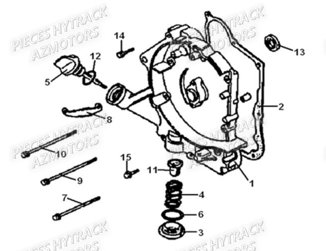 Carter Moteur Droit HYTRACK Pièces Quad HY210