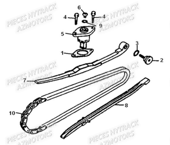CHAINE_DE_DISTRIBUTION HYTRACK Pièces Quad HY210