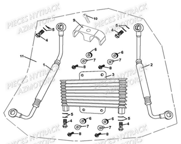 Circuit De Refroidissement HYTRACK Pièces Quad HY210