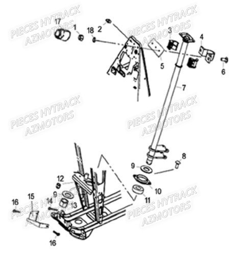 Colonne De Direction HYTRACK Pièces Quad HY210