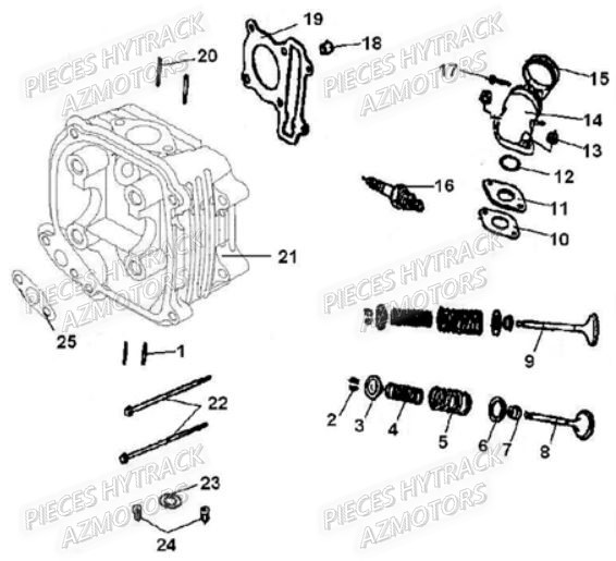 CULASSE HYTRACK Pièces Quad HY210