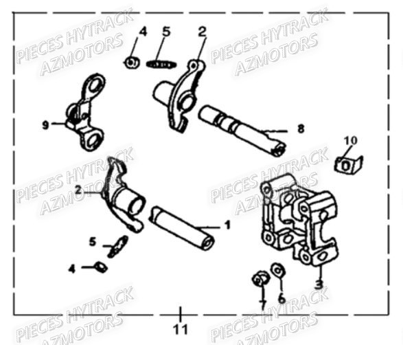 Culbuteurs HYTRACK Pièces Quad HY210
