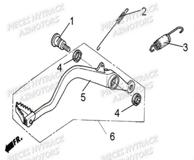 Pedale De Frein HYTRACK Pièces Quad HY210