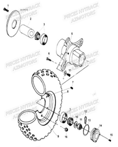 Roues Avant HYTRACK Pièces Quad HY210