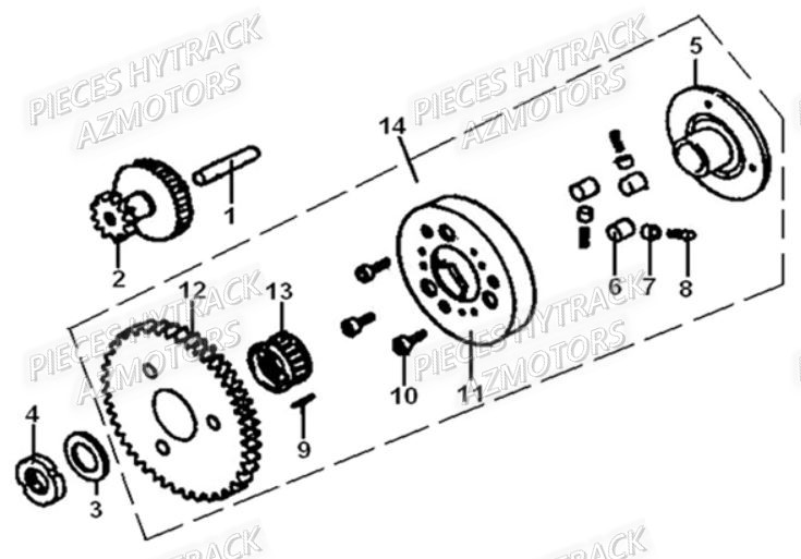 Roue Libre HYTRACK Pièces Quad HY210