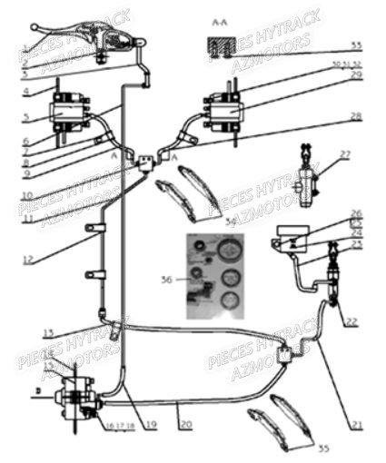 Systeme De Freinage HYTRACK Pièces Quad HY210