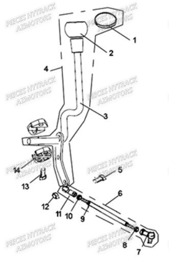 Tringlerie De Vitesses HYTRACK Pièces Quad HY210