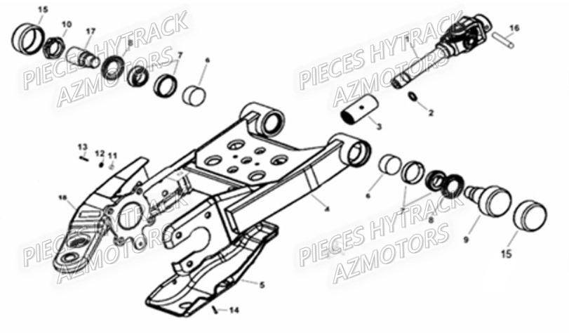Bras Oscillant HYTRACK Pièces Quad HY210S