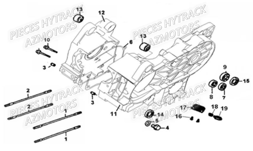 Carter Moteur HYTRACK Pièces Quad HY210S