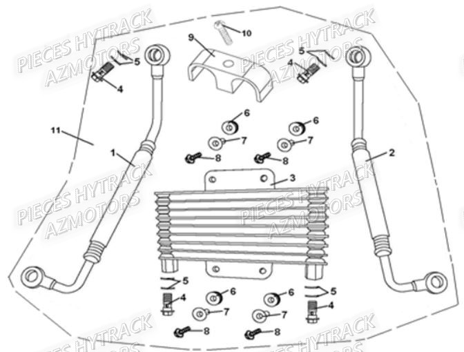 Circuit De Refroidissement HYTRACK Pièces Quad HY210S