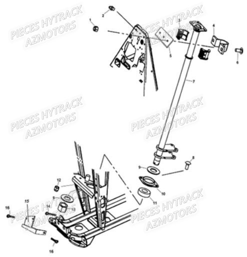 COLONNE_DE_DIRECTION HYTRACK Pièces Quad HY210