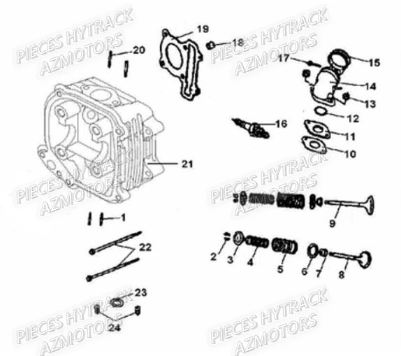 CULASSE HYTRACK Pièces Quad HY210