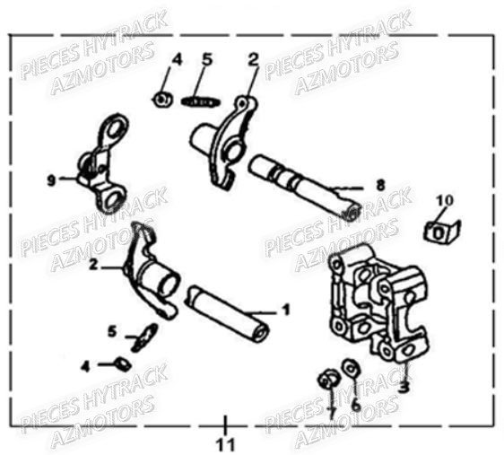 Culbuteurs HYTRACK Pièces Quad HY210S