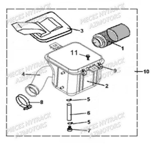 FILTRE_A_AIR HYTRACK Pièces Quad HY210