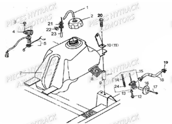 Reservoir HYTRACK Pièces Quad HY210S