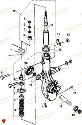 Amortisseur Avant HYTRACK Pièces Quad HY265H