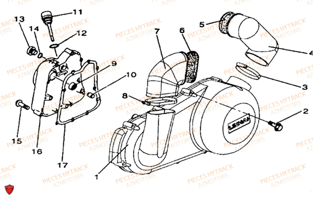 Caches Carters Embrayage AZMOTORS Pièces Quad HY265H