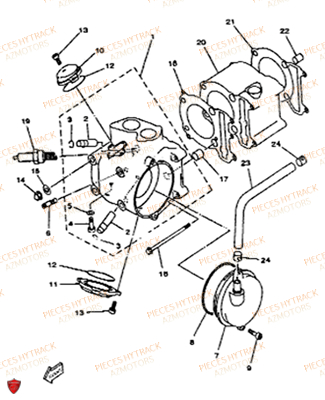 Cylindre AZMOTORS Pièces Quad HY265H