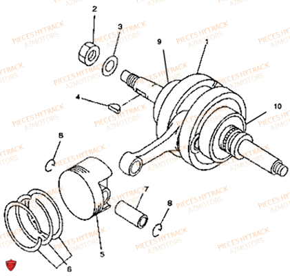 Embiellage AZMOTORS Pièces Quad HY265H