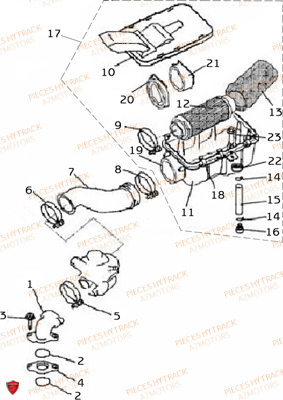 Filtre A Air AZMOTORS Pièces Quad HY265H