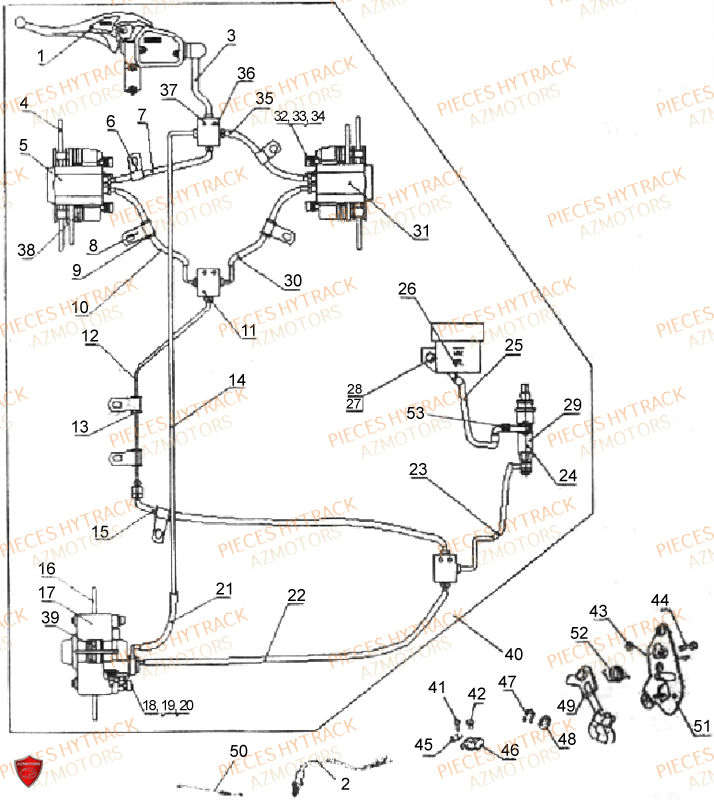 Frein Euro 2 Du No Serie Ll8atn4z HYTRACK Pièces Quad HY265H