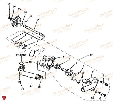 Pompe A Eau AZMOTORS Pièces Quad HY265H