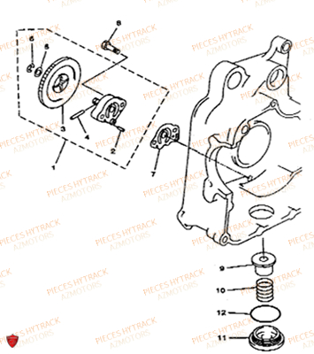 Pompe A Huile HYTRACK Pièces Quad HY265H