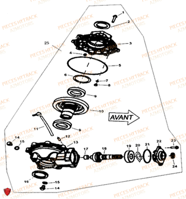 PONT ARRIERE AZMOTORS HY265H