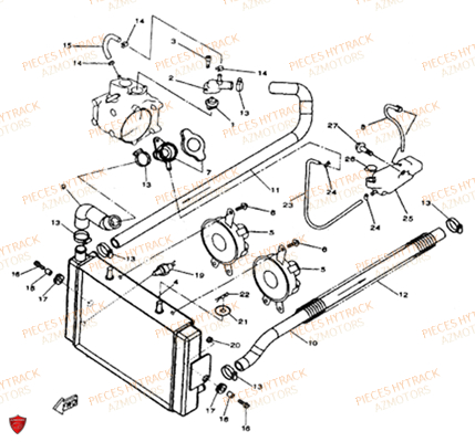 Refroidissement HYTRACK Pièces Quad HY265H