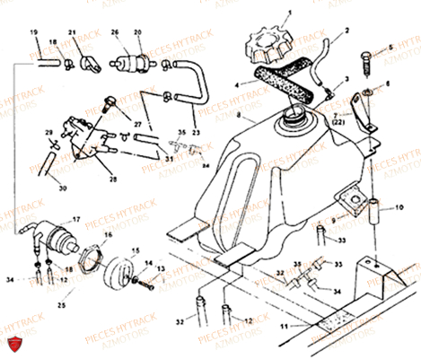 Reservoir HYTRACK Pièces Quad HY265H