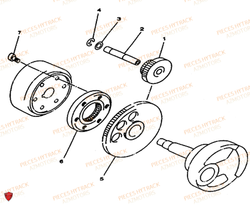 Roue Libre De Demarreur HYTRACK Pièces Quad HY265H